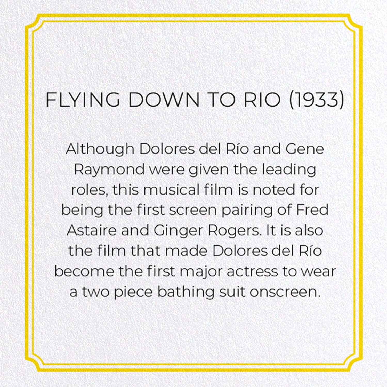 FLYING DOWN TO RIO (1933)