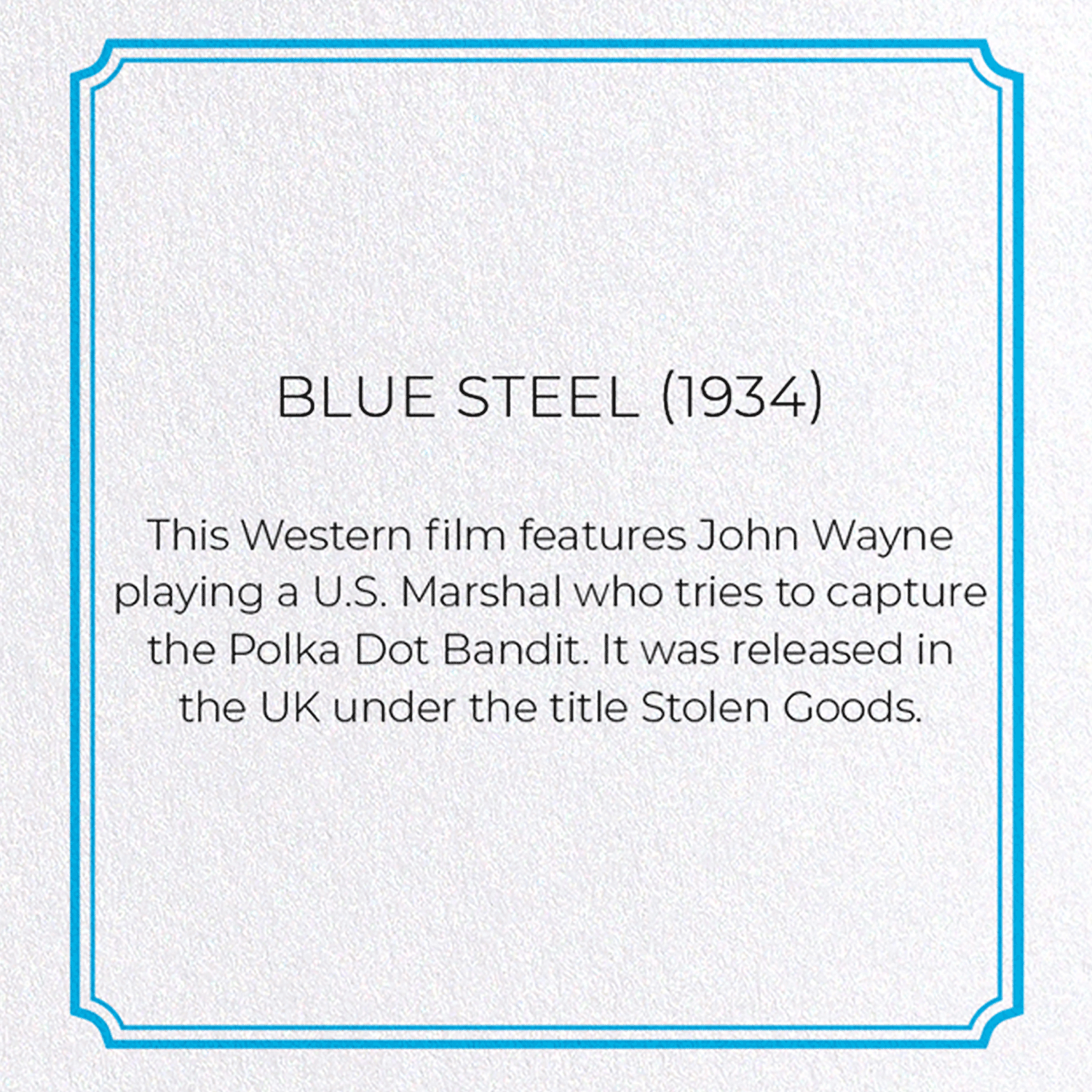 BLUE STEEL (1934)