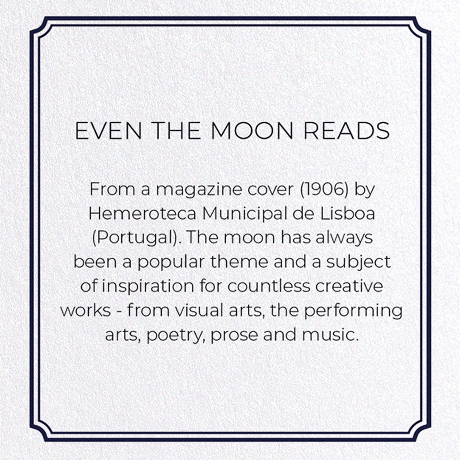 EVEN THE MOON READS