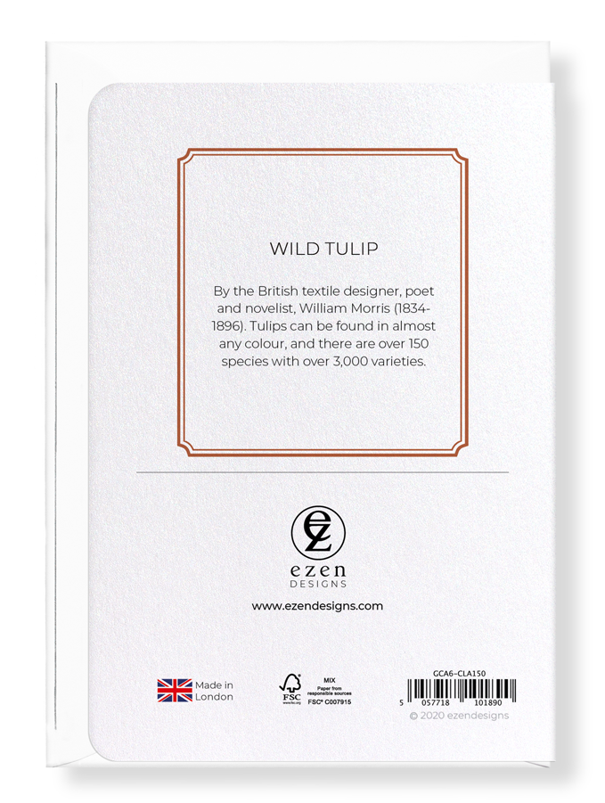 Ezen Designs - Wild tulip - Greeting Card - Back