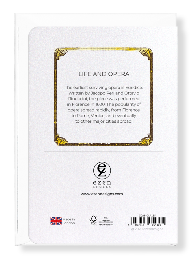 Ezen Designs - Life and opera - Greeting Card - Back