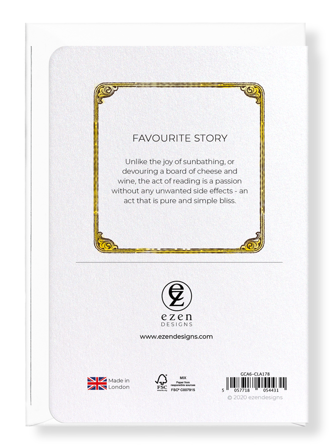 Ezen Designs - Favourite story - Greeting Card - Back