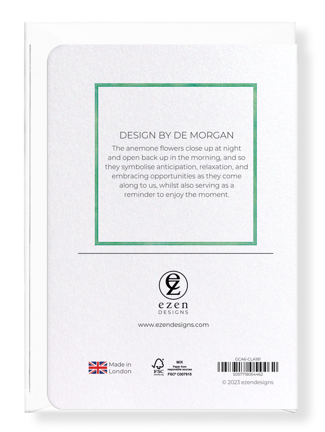 Ezen Designs - Design by de morgan - Greeting Card - Back