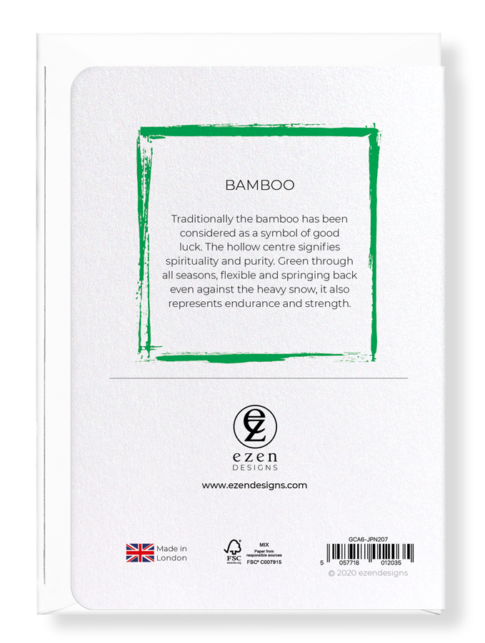 Ezen Designs - Bamboo - Greeting Card - Back