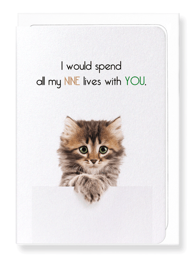 Ezen Designs - Nine lives with you - Greeting Card - Front