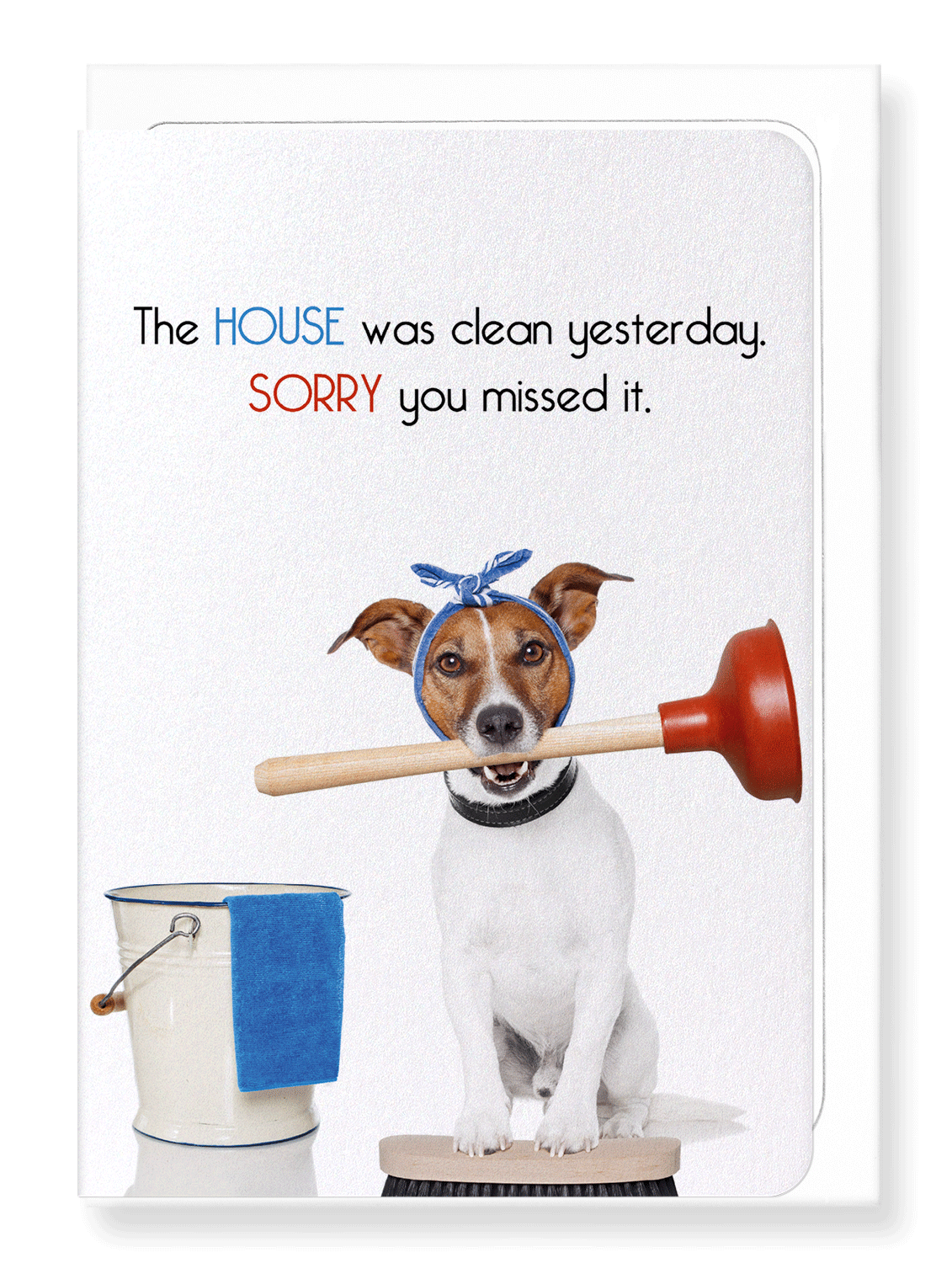 Ezen Designs - House cleaning - Greeting Card - Front