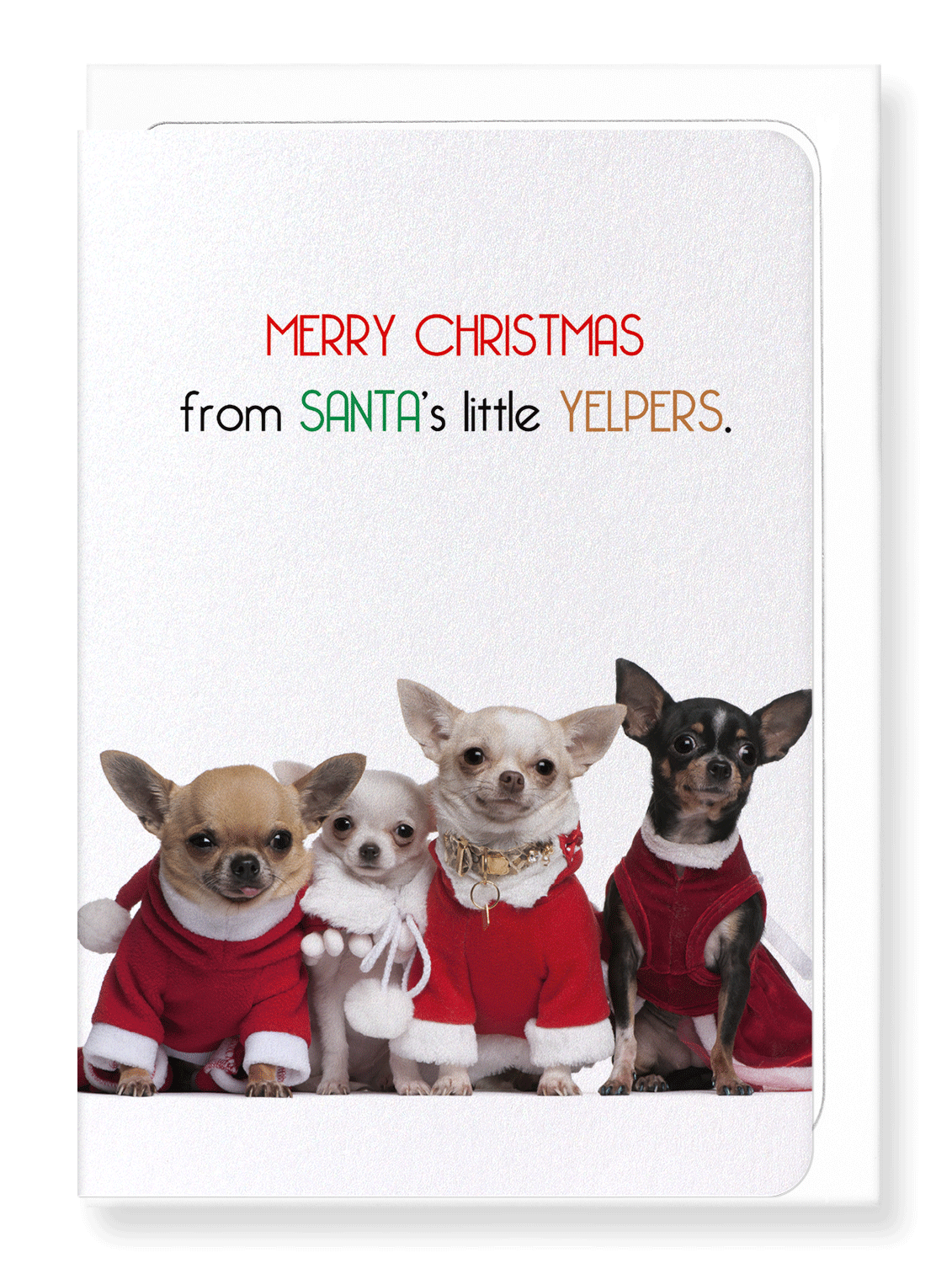 Ezen Designs - Santa's yelpers - Greeting Card - Front