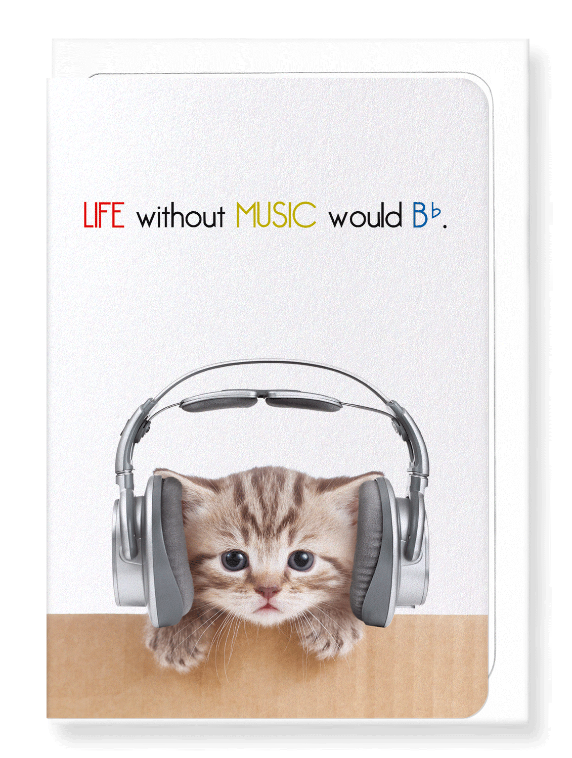 Ezen Designs - Life without music would be flat - Greeting Card - Front