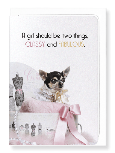 Ezen Designs - Classy and fabulous dog - Greeting Card - Front