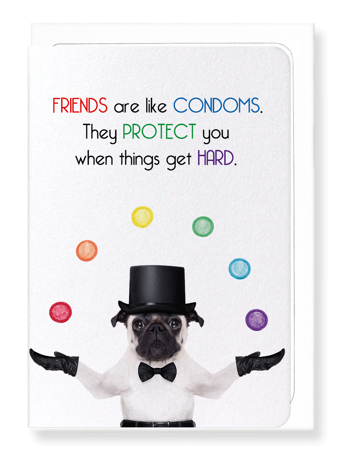 Ezen Designs - Friends and condoms - Greeting Card - Front