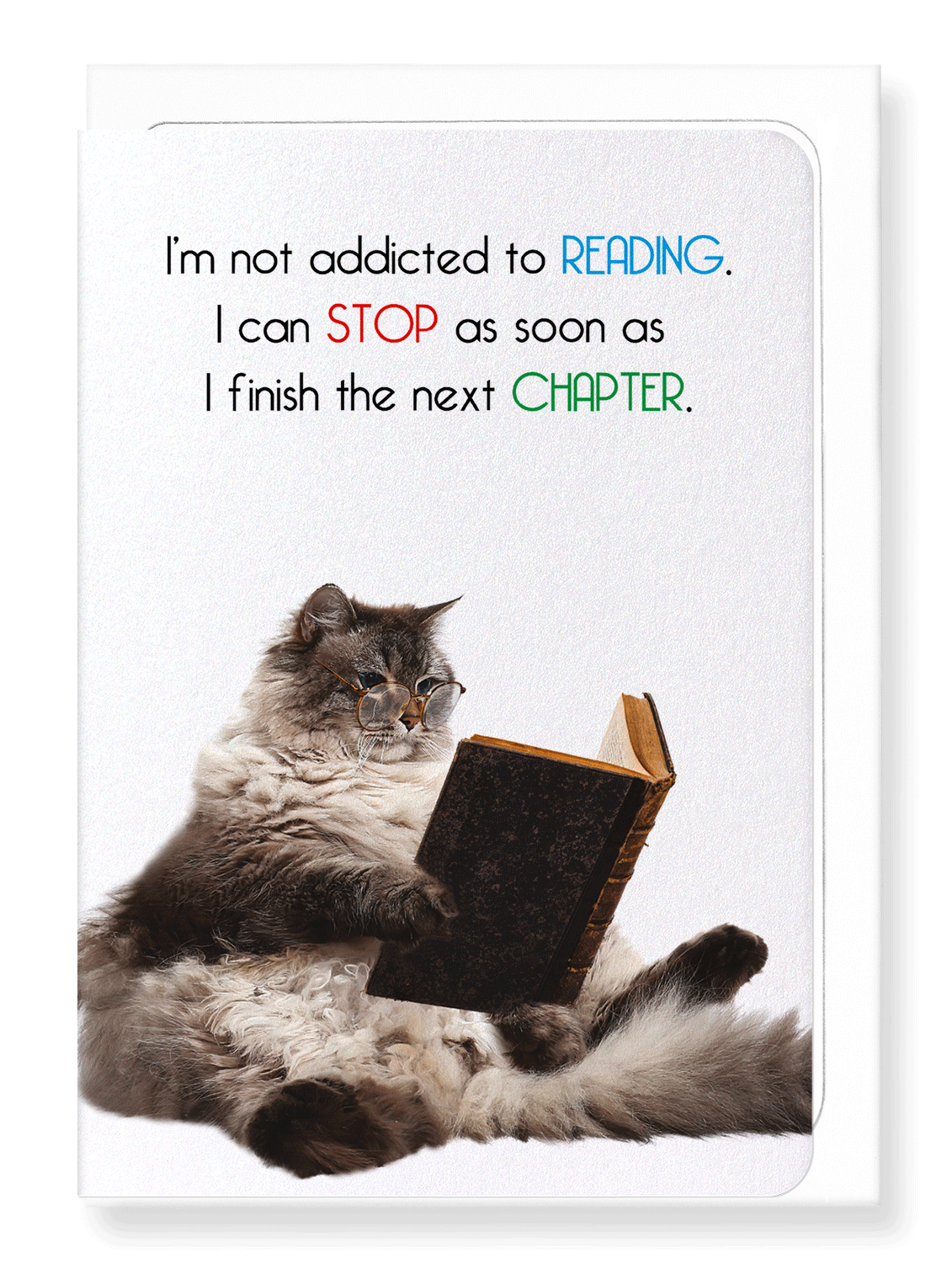 Ezen Designs - Not addicted to reading - Greeting Card - Front