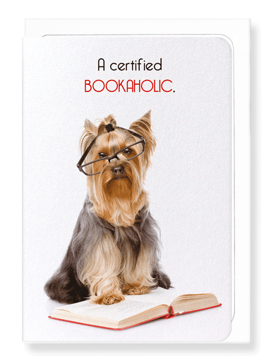 Ezen Designs - Certified bookaholic - Greeting Card - Front