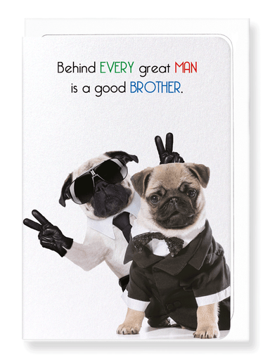Ezen Designs - Brother makes a man great - Greeting Card - Front