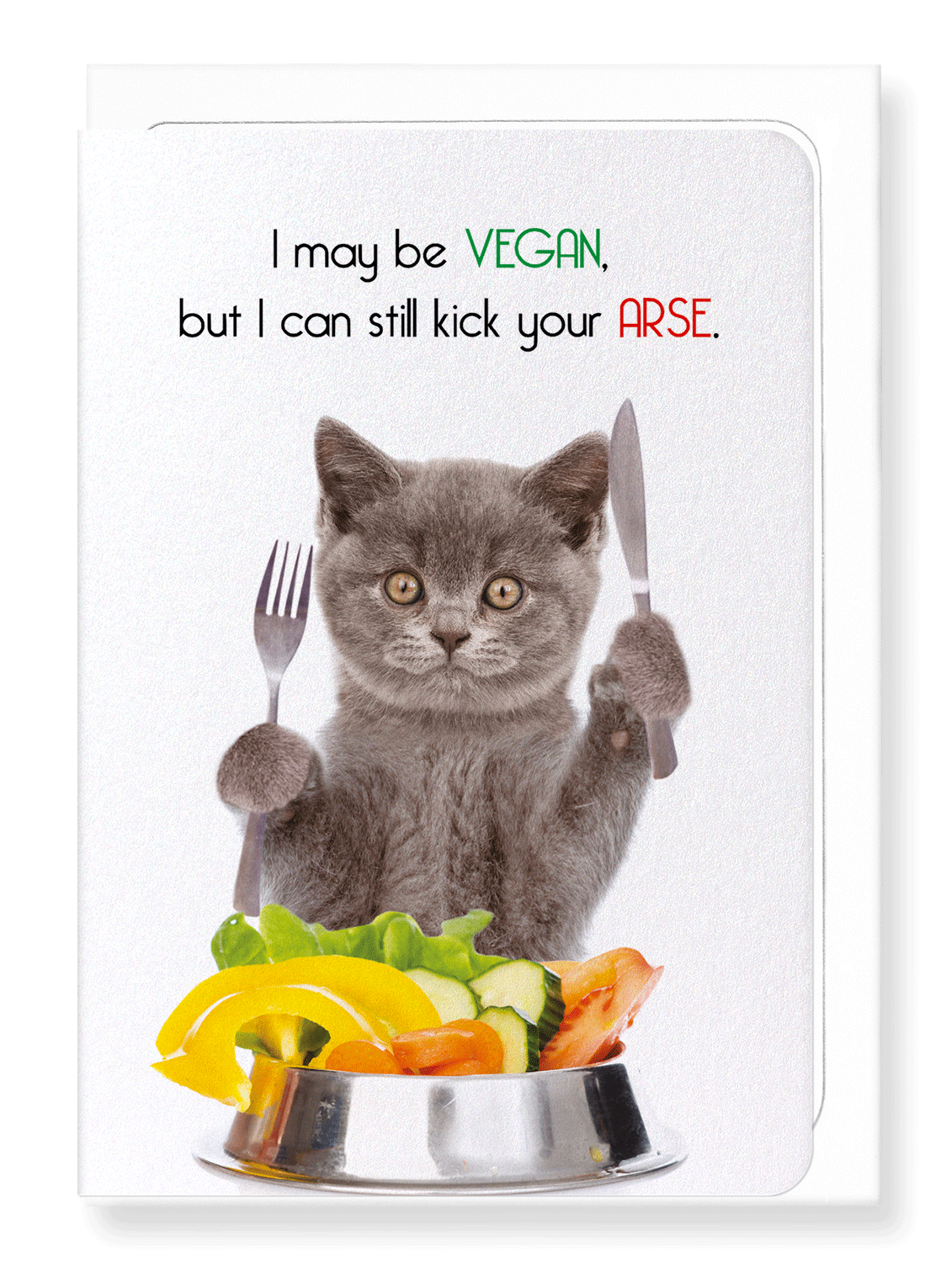 Ezen Designs - Healthy vegans - Greeting Card - Front