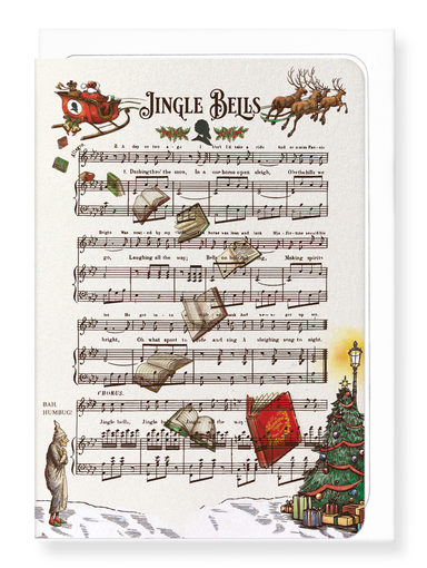 Ezen Designs - Charles Dickens Jingle Bells - Greeting Card - Front