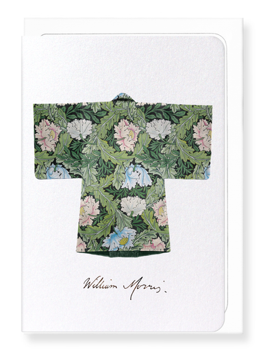 Ezen Designs - Poppies and Acanthus Flowers Kimono - Greeting Card - Front