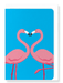 Ezen Designs - Flamingo heart - Greeting Card - Front