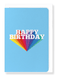 Ezen Designs - Happy birthday in blue - Greeting Card - Front