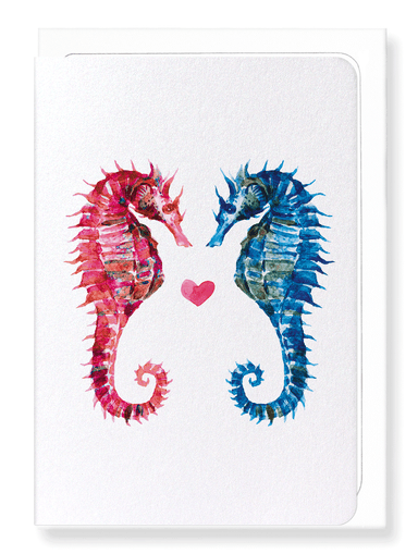 Ezen Designs - Seahorses - Greeting Card - Front