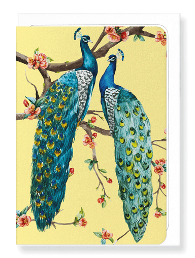 Ezen Designs - Couple of peacocks - Greeting Card - Front