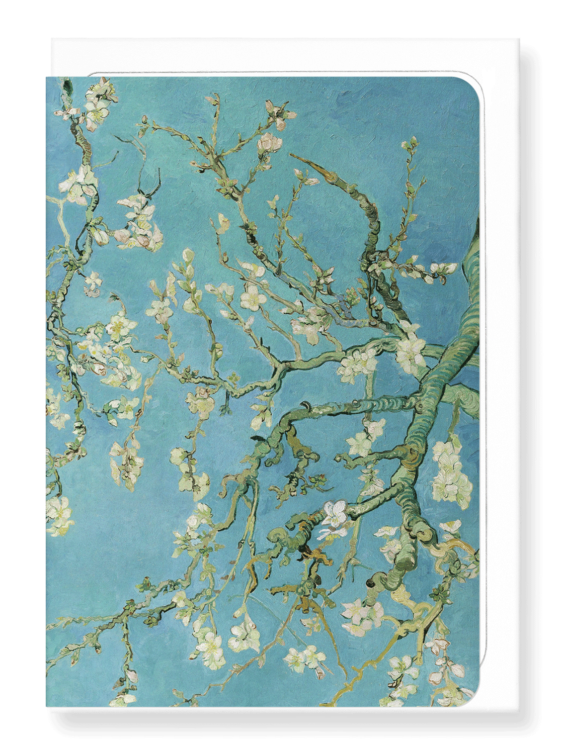 Ezen Designs - Blossoming almond tree by van gogh - Greeting Card - Front