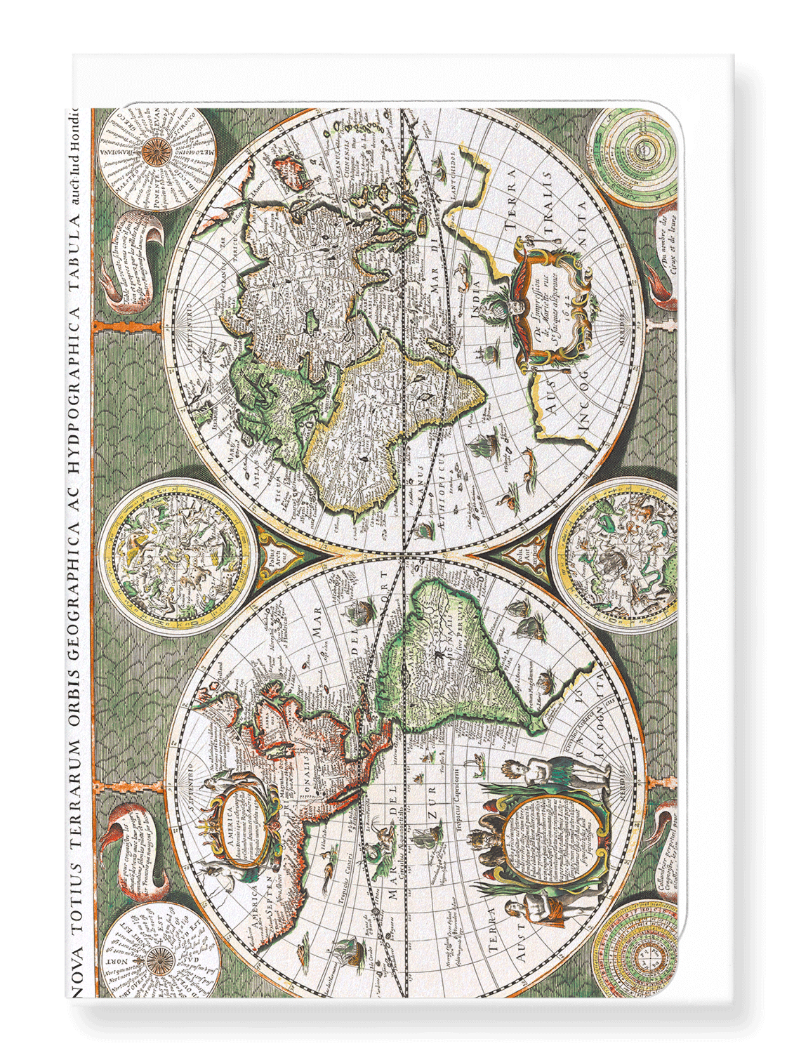 Ezen Designs - Terrarum orbis geographica (1643) - Greeting Card - Front