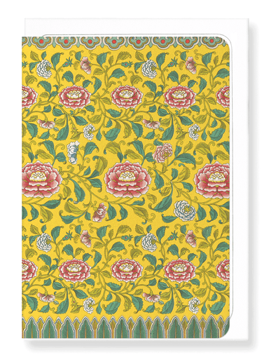 Ezen Designs - Peonies and banana leaves  - Greeting Card - Front