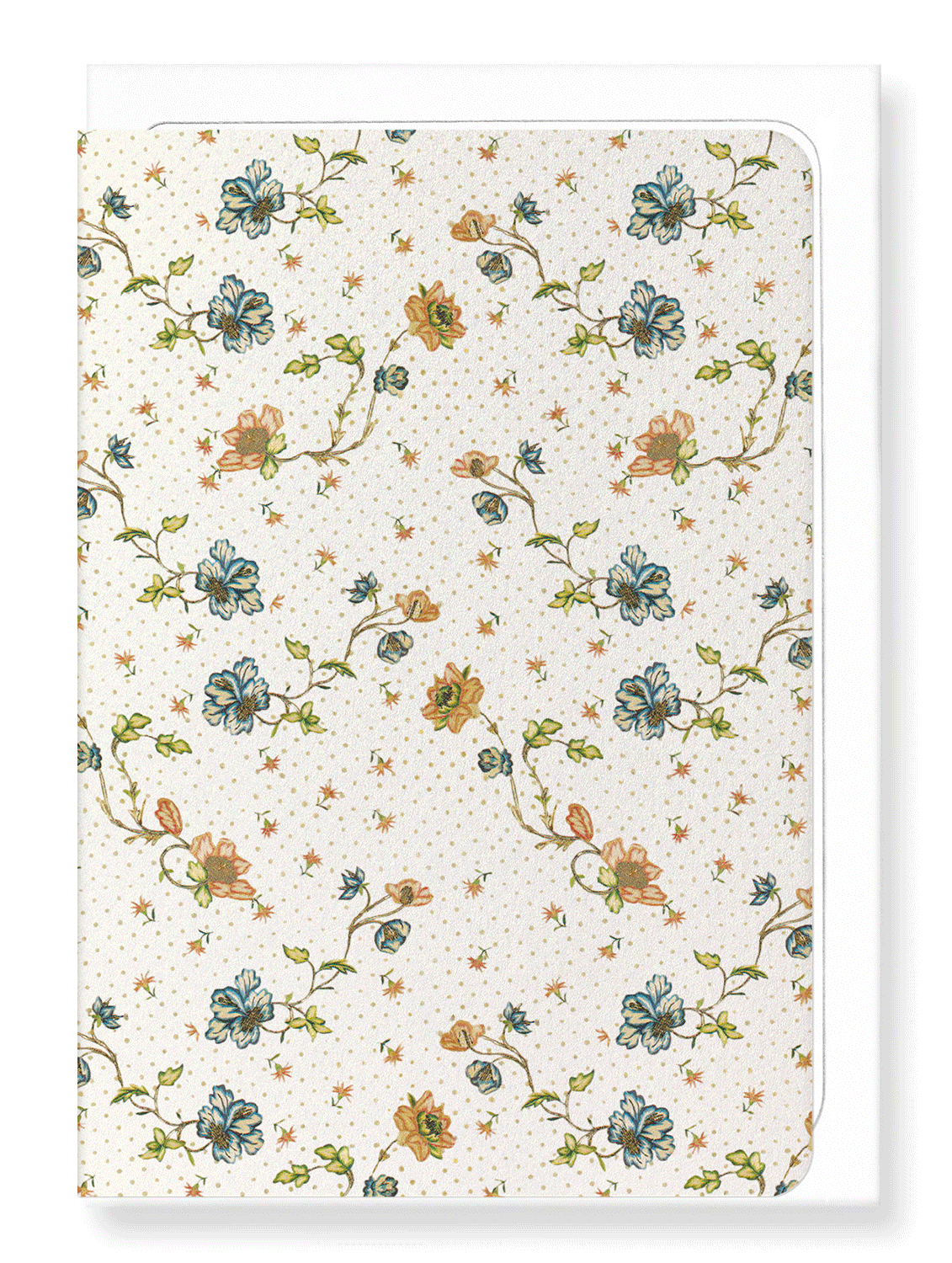 Ezen Designs - Polka dots and flowers (18th C.)  - Greeting Card - Front