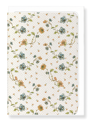 Ezen Designs - Polka dots and flowers (18th C.)  - Greeting Card - Front