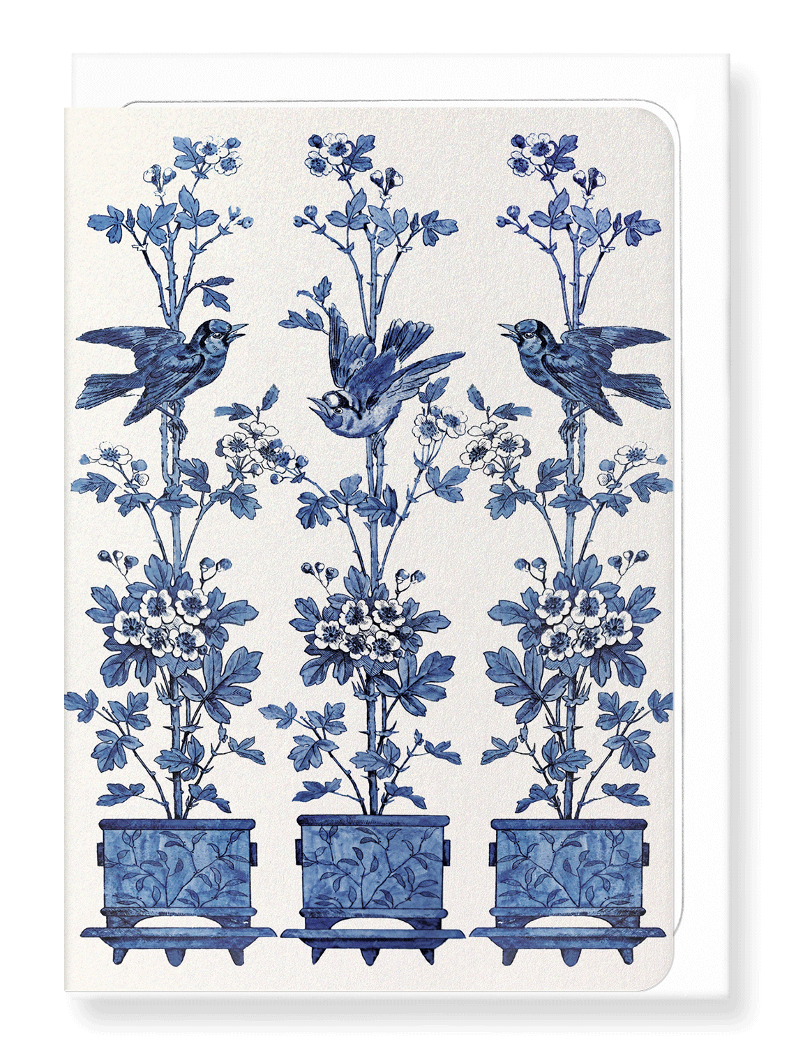 Ezen Designs - Minton tiles birds and flowers (late 19th C.) - Greeting Card - Front