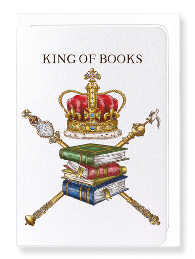 Ezen Designs - King of Books - Greeting Card - Front