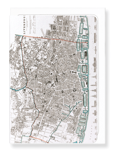 Ezen Designs - Map of Liverpool (1836) - Greeting Card - Front