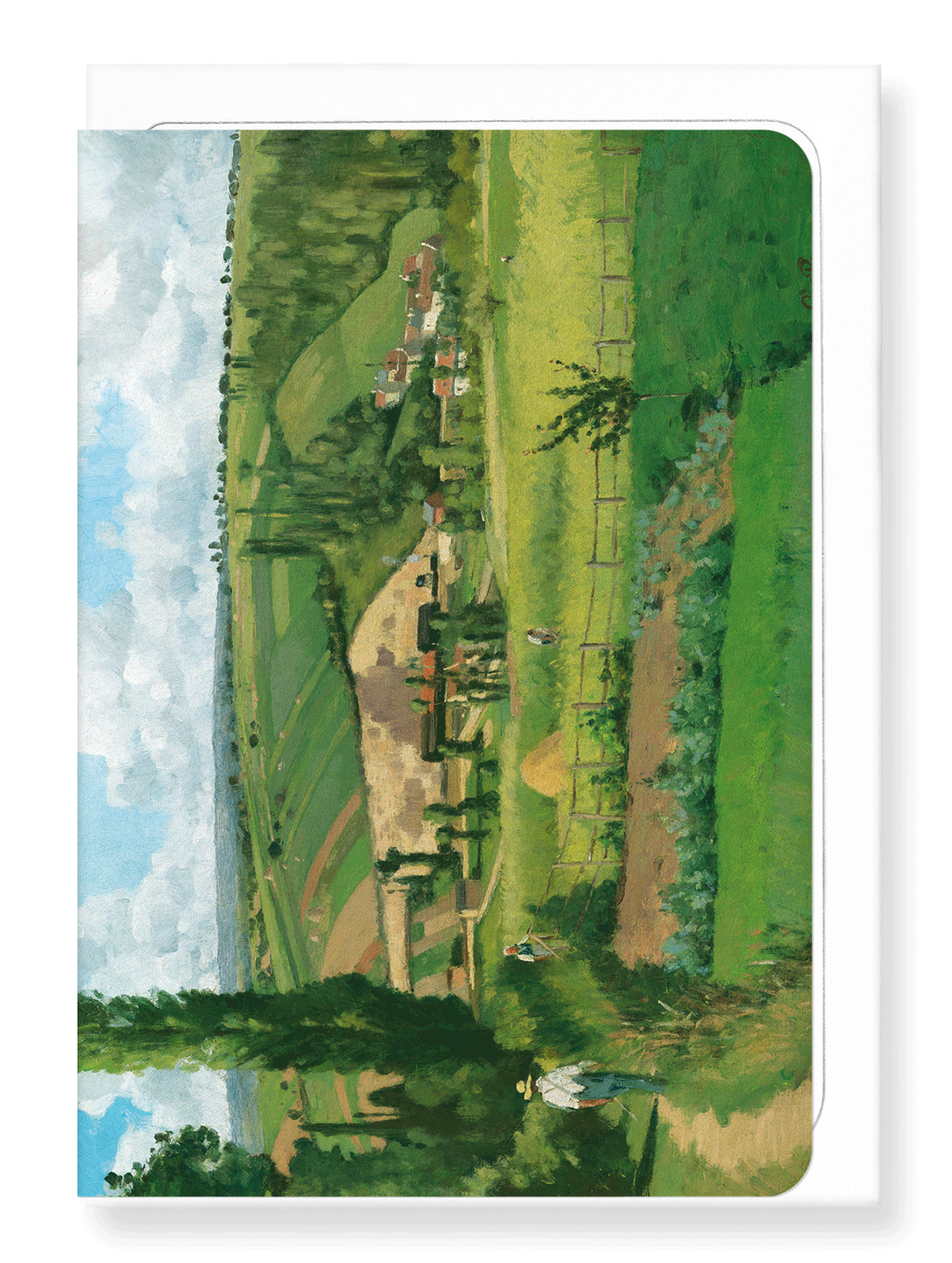 Ezen Designs - Landscape at Les Pâtis, Pontoise (1868) - Greeting Card - Front