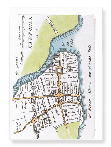 Ezen Designs - Liverpool Map (1572) - Greeting Card - Front