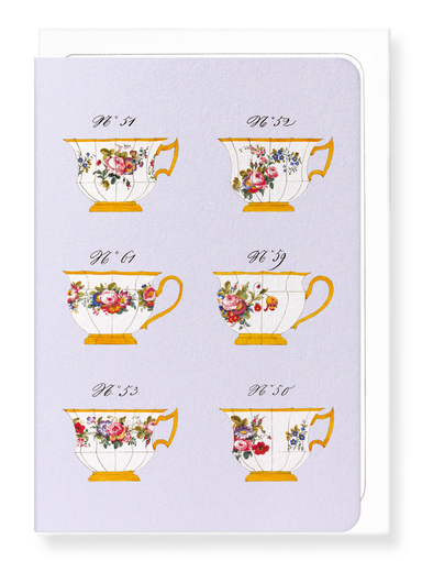 Ezen Designs - French Tea Cup Set C (c. 1825-1850) - Greeting Card - Front