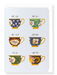 Ezen Designs - French Tea Cup Set D (c. 1825-1850) - Greeting Card - Front