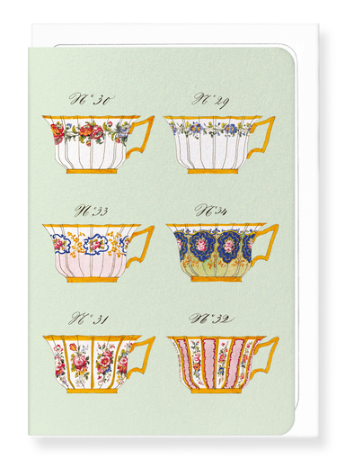 Ezen Designs - French Tea Cup Set H (c. 1825-1850) - Greeting Card - Front