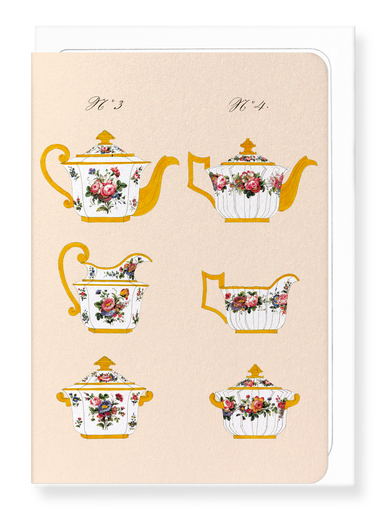 Ezen Designs - French Tea Set A (c. 1825-1850) - Greeting Card - Front