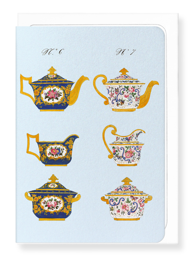 Ezen Designs - French Tea Set D (c. 1825-1850) - Greeting Card - Front