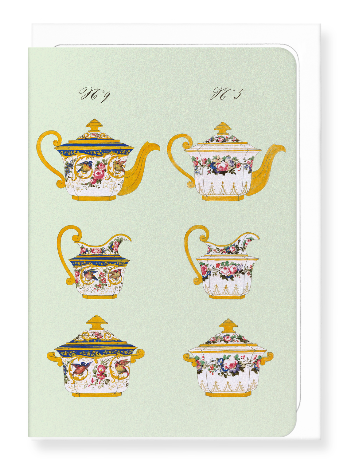 Ezen Designs - French Tea Set E (c. 1825-1850) - Greeting Card - Front