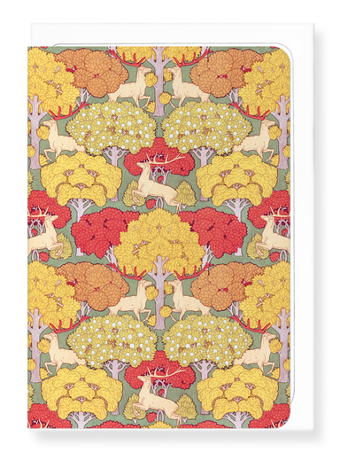 Ezen Designs - Deer and Trees (1897) - Greeting Card - Front
