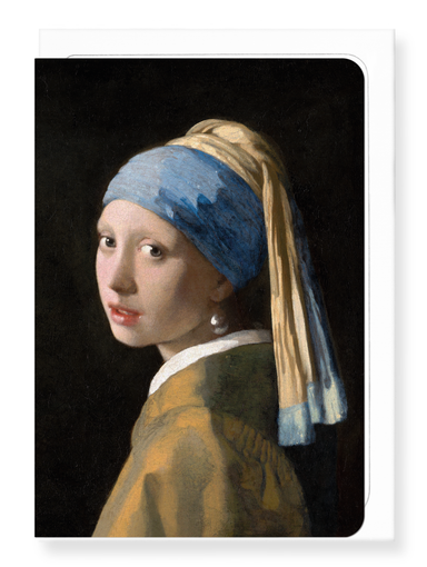 Ezen Designs - Girl with a Pearl Earring (c. 1665) - Greeting Card - Front