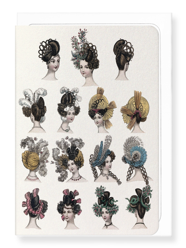 Ezen Designs - Fashionable Head Dresses (1830) - Greeting Card - Front