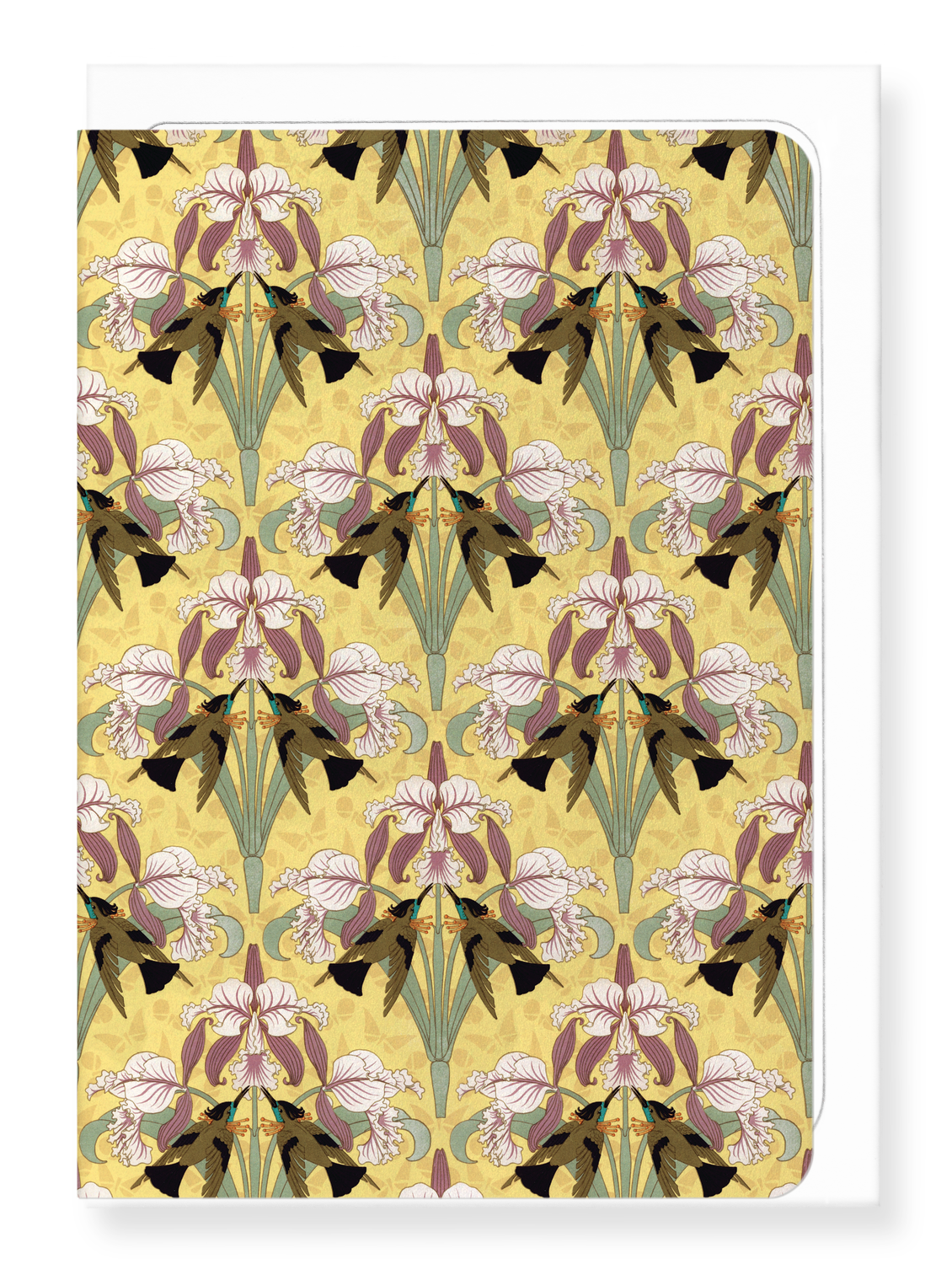Ezen Designs - Hummingbirds and Orchids (1897) - Greeting Card - Front