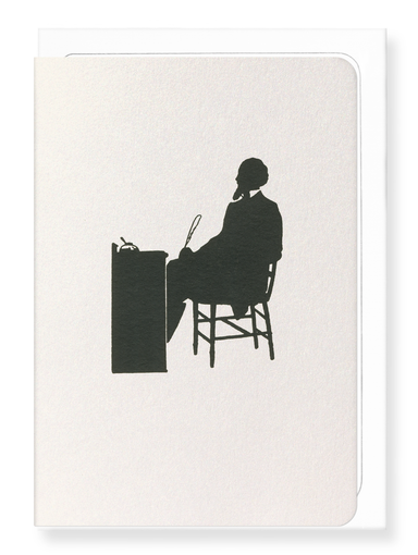 Ezen Designs - Silhouette of Charles Dickens (C.1928) - Greeting Card - Front