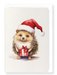 Ezen Designs - Christmas Hedgehog - Greeting Card - Front