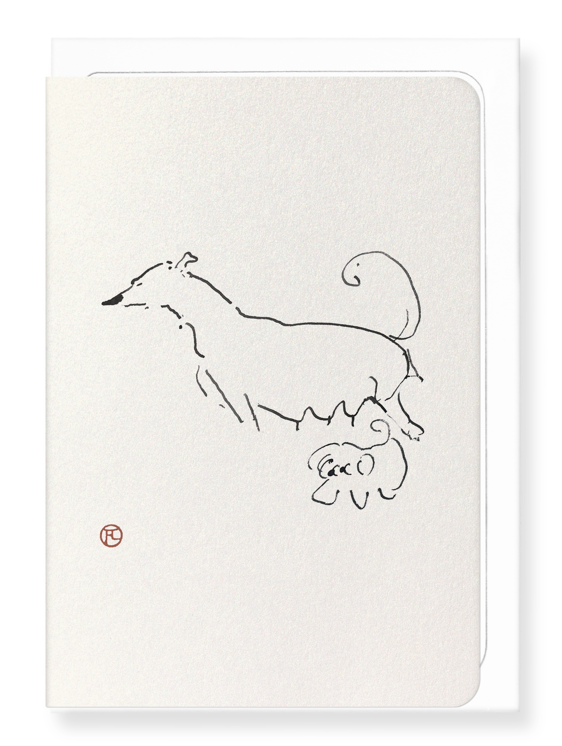 Ezen Designs - Dog and Puppy - Greeting Card - Front
