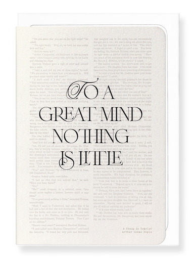 Ezen Designs - To a Great Mind Nothing is Little (1887) - Greeting Card - Front