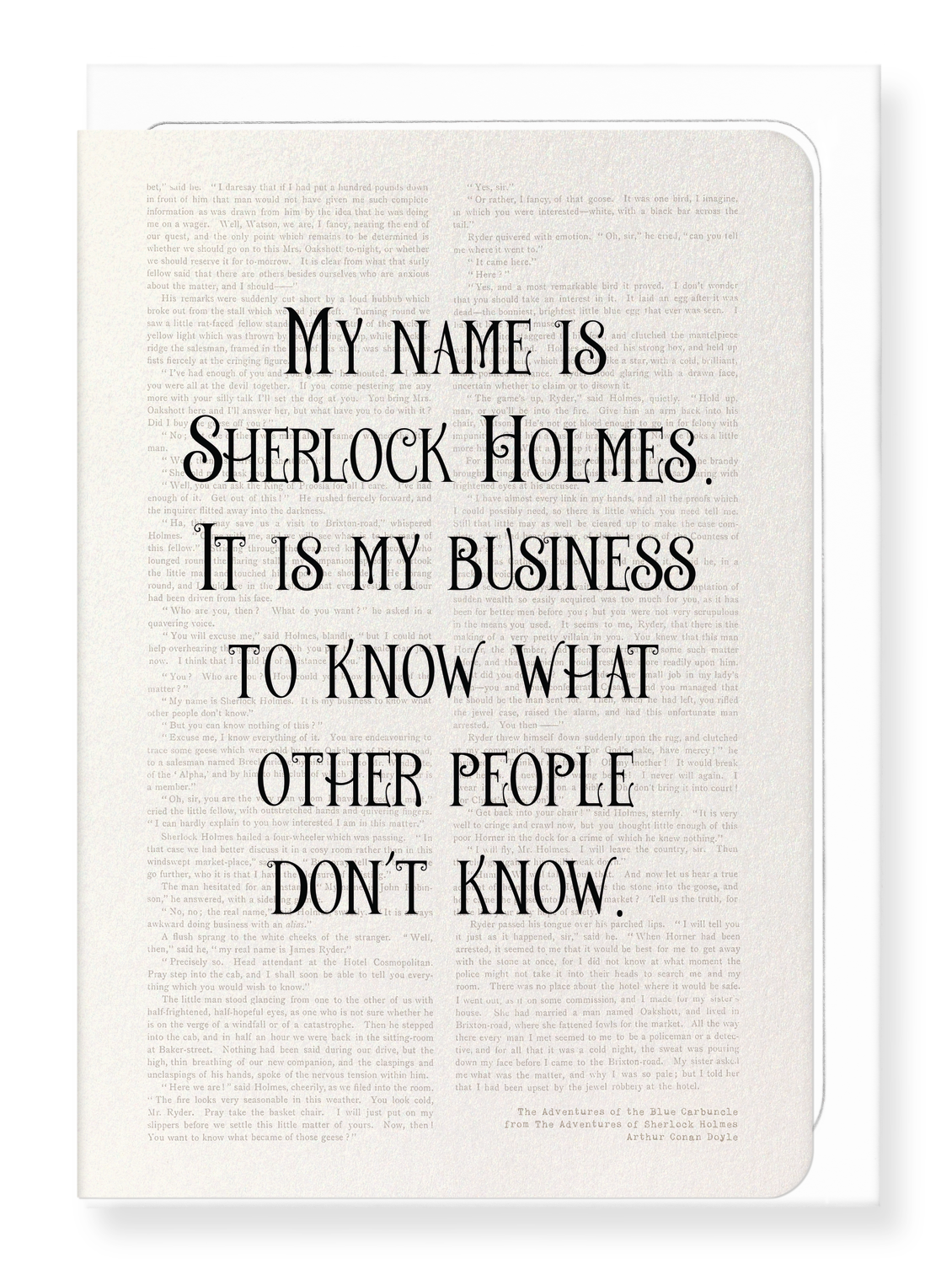 Ezen Designs - My Name is Sherlock Holmes (1892) - Greeting Card - Front