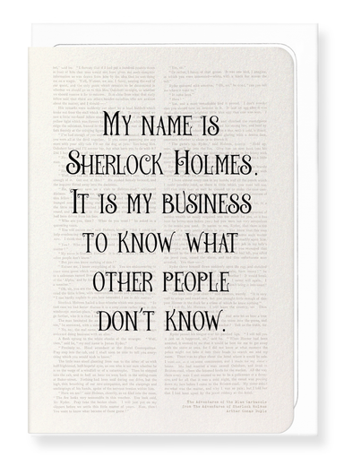 Ezen Designs - My Name is Sherlock Holmes (1892) - Greeting Card - Front